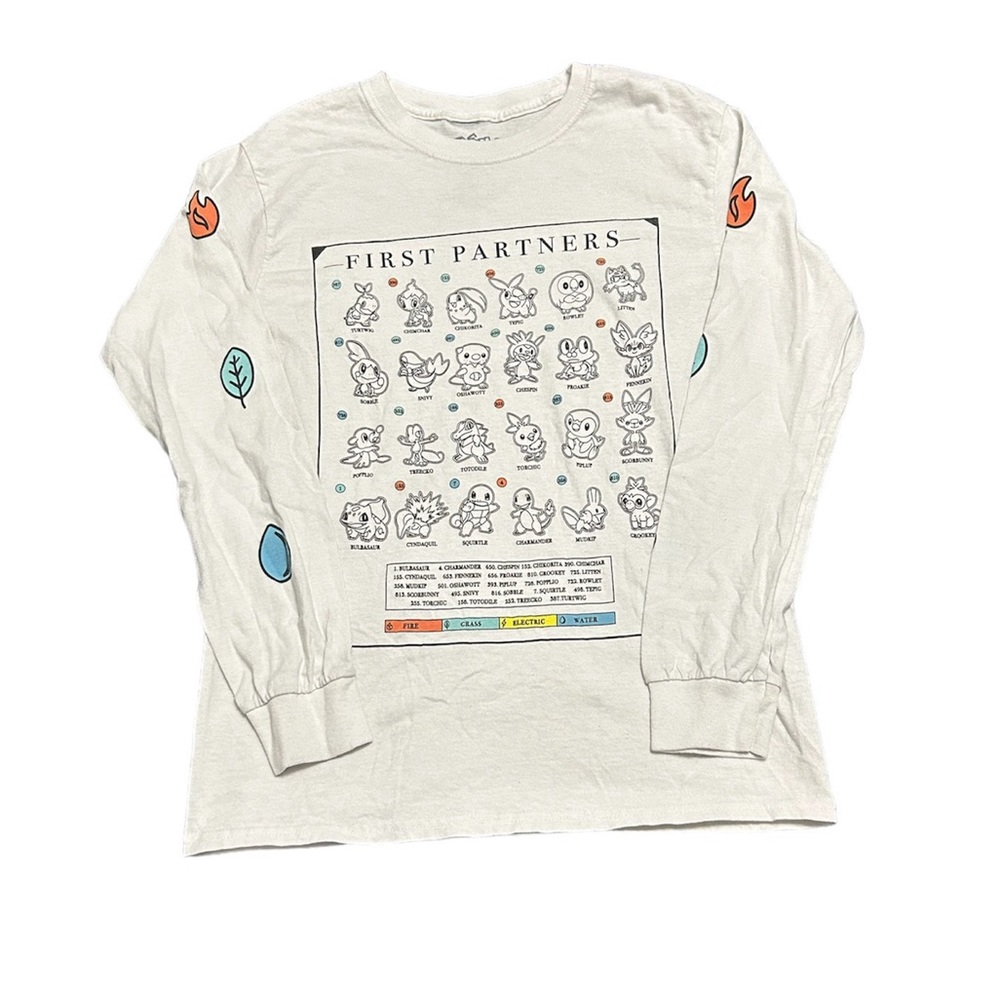 Vintage Men’s Small Pokemon First Partners Starters T-Shirt
